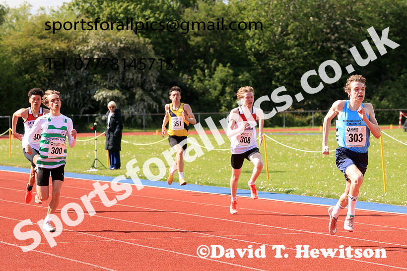 200 metres, 2026 North Eastern Track and Field Champs, Shildon, County Durham. Photo: David T. Hewitson/Sports for All Pics